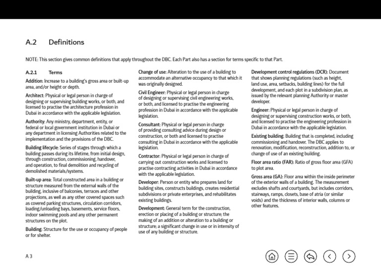 Dubai Building Code: Key Definitions | PDF | Architectural Design ...
