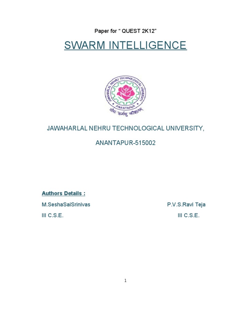 Swarm Intelligence in AI Applications | PDF | Emergence | Applied ...