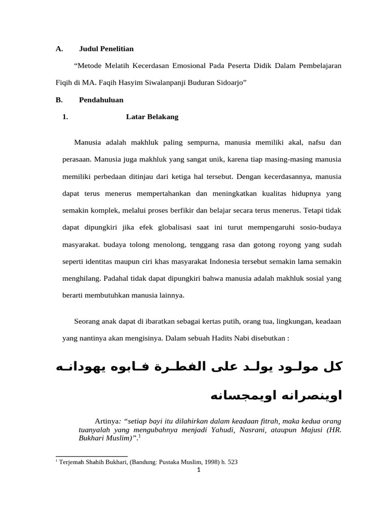Metode Latih Kecerdasan Emosional Fiqih | PDF