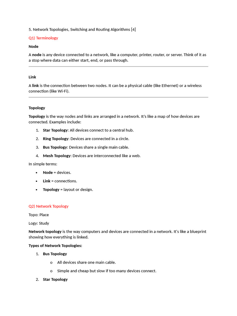 Understanding Network Topologies | PDF | Network Topology | Computer ...