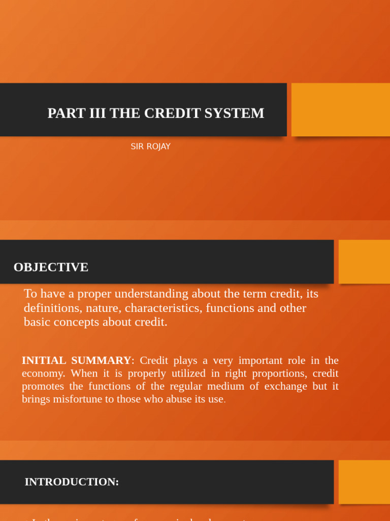 Understanding the Credit System Basics | PDF | Credit | Finance & Money ...