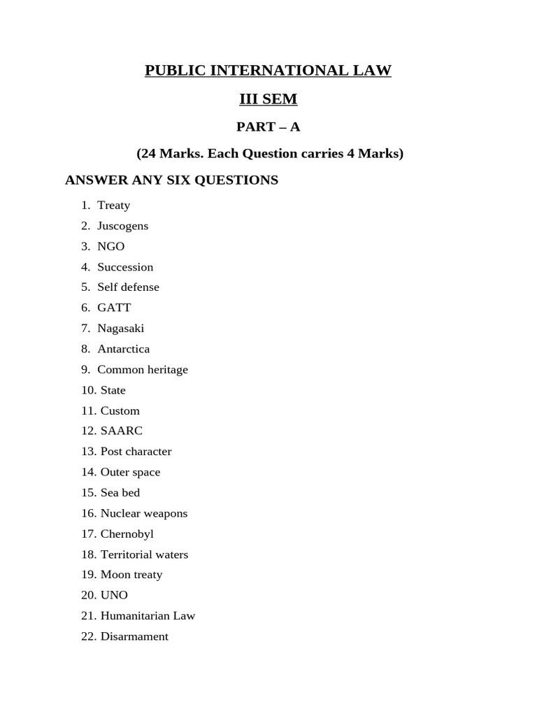 Key Concepts in Public International Law | PDF | International Law ...