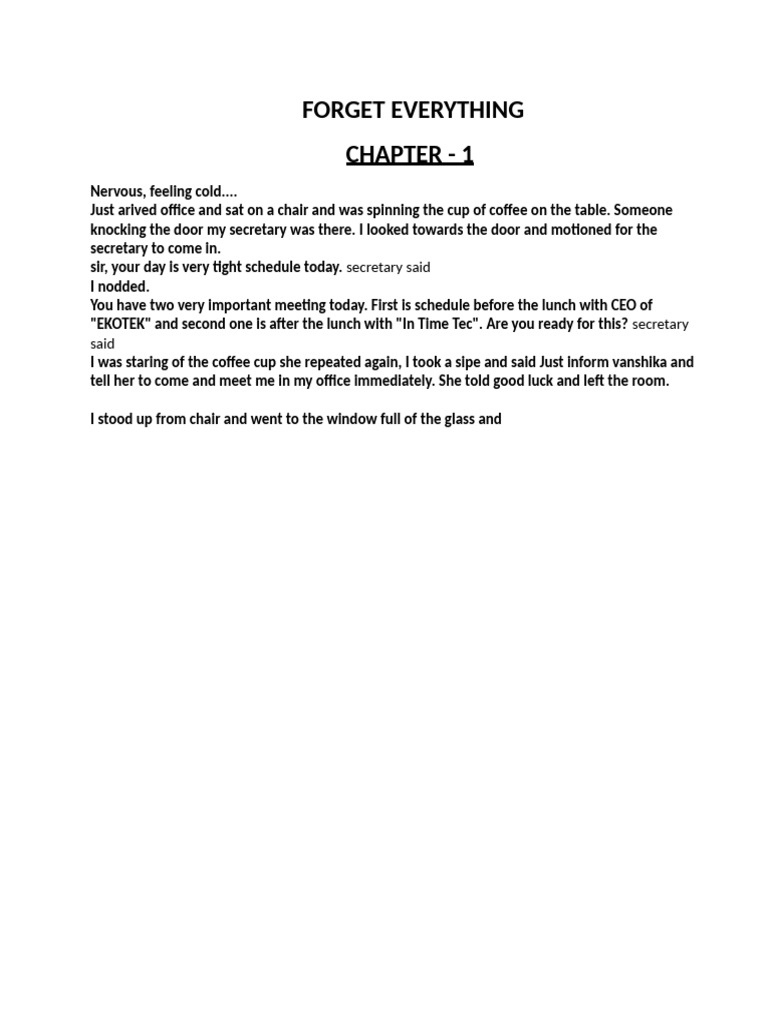 Forget Everything | PDF