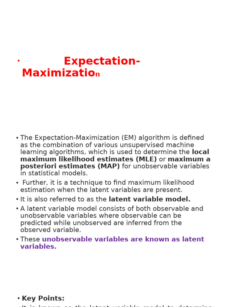 37 Expectation Maximization 16-11-2024 | PDF | Mathematical And ...