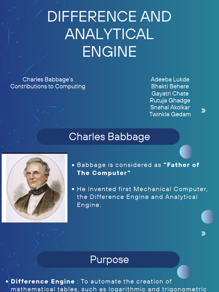 Difference vs. Analytical Engine Explained | PDF | Computing | Computer ...