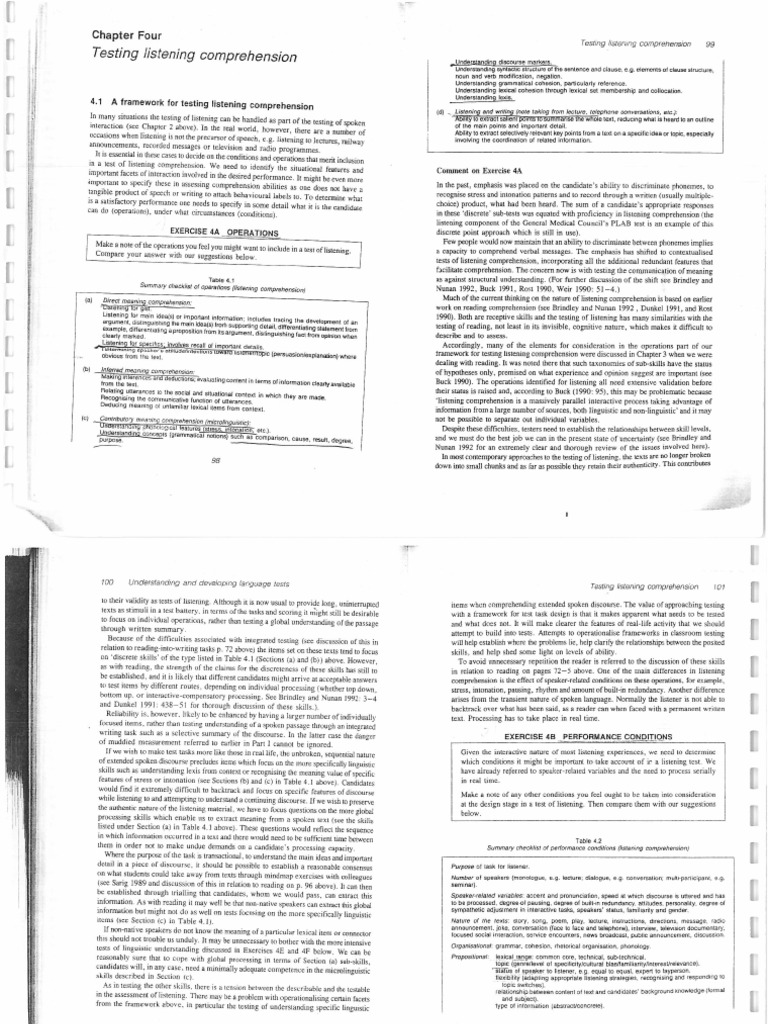 Testing Listening Comprehension | PDF