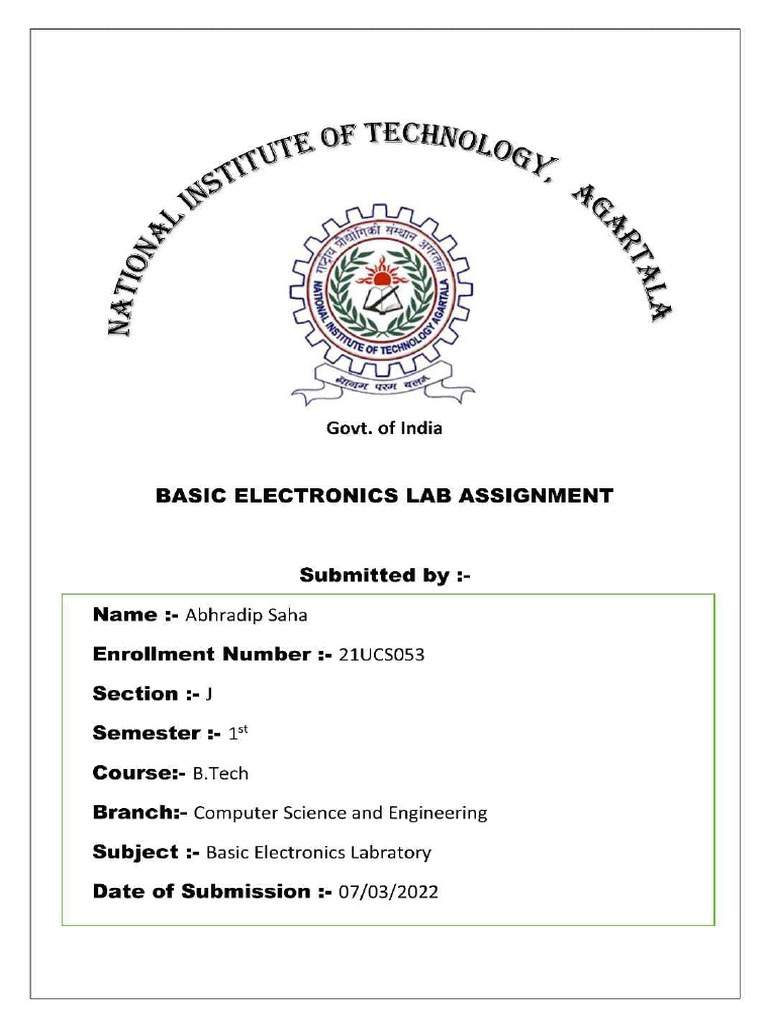 Be Lab File | PDF