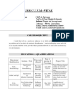 Curriculum - Vitae: Rehmat Nagar G