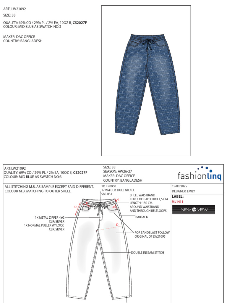 LW 21092 | PDF | Clothing