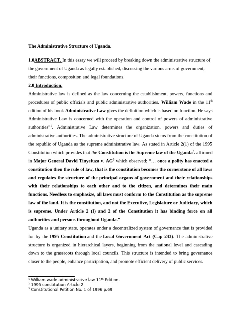 Uganda's Administrative Structure Explained | PDF | Pardon | Magistrate