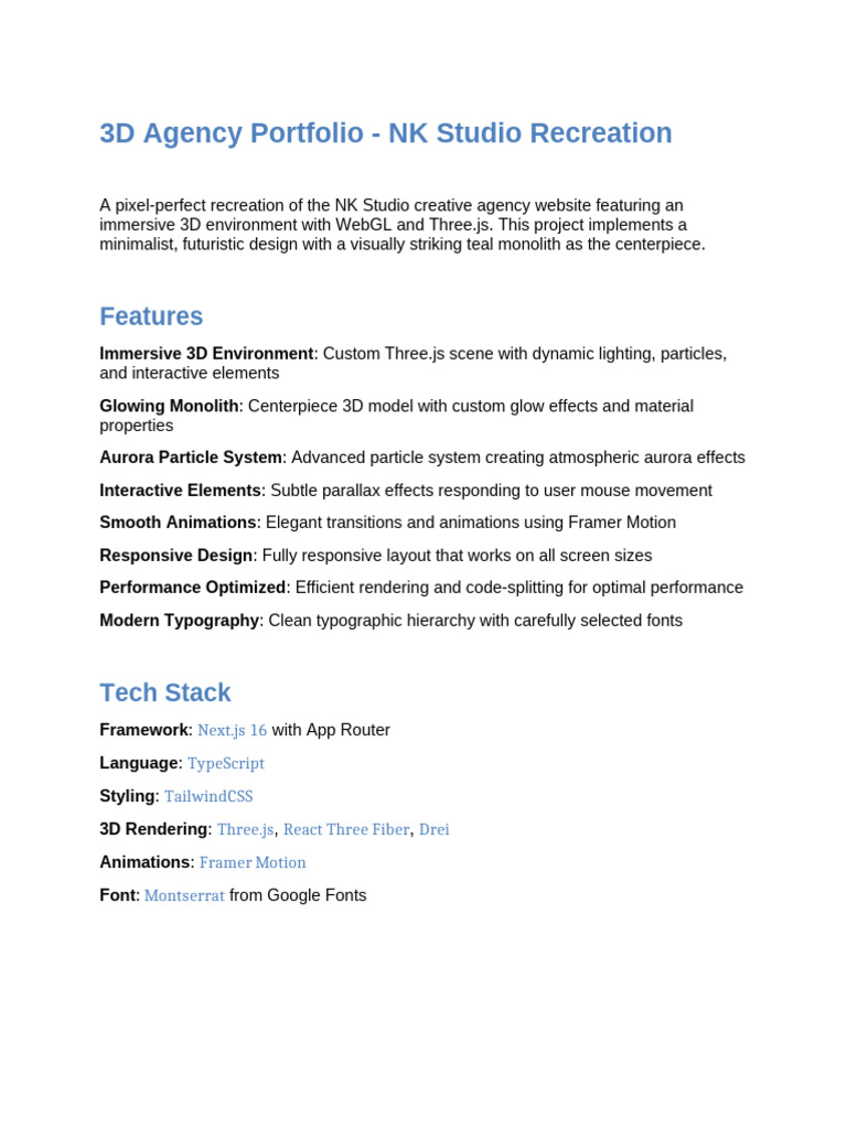 NK Studio 3D Portfolio Recreation | PDF | Page Layout | 3 D Computer ...