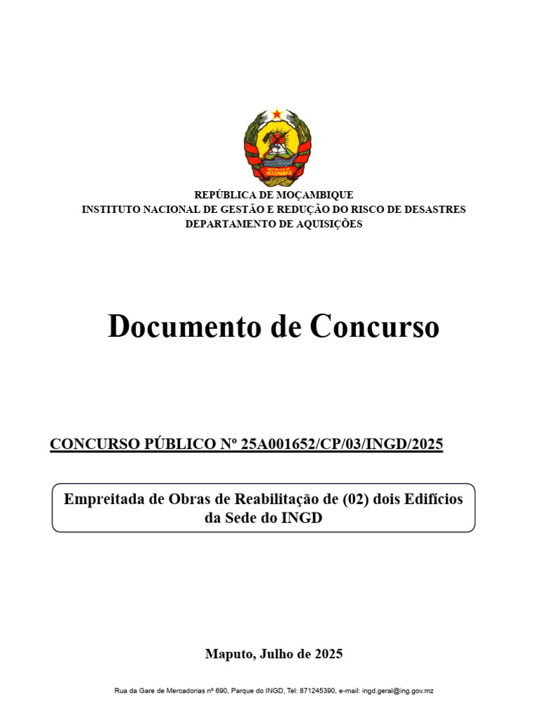 INGD Reabilitacao de 2 Edififios Na Sede | PDF | Consórcio | Cheque (banco)