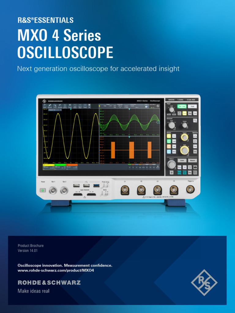 Rohde & Schwarz MXO 4 Oscilloscope | PDF | Analog To Digital Converter ...
