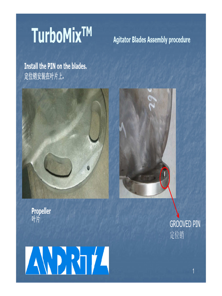 Agitator Blades Assembly Procedure New Design | PDF