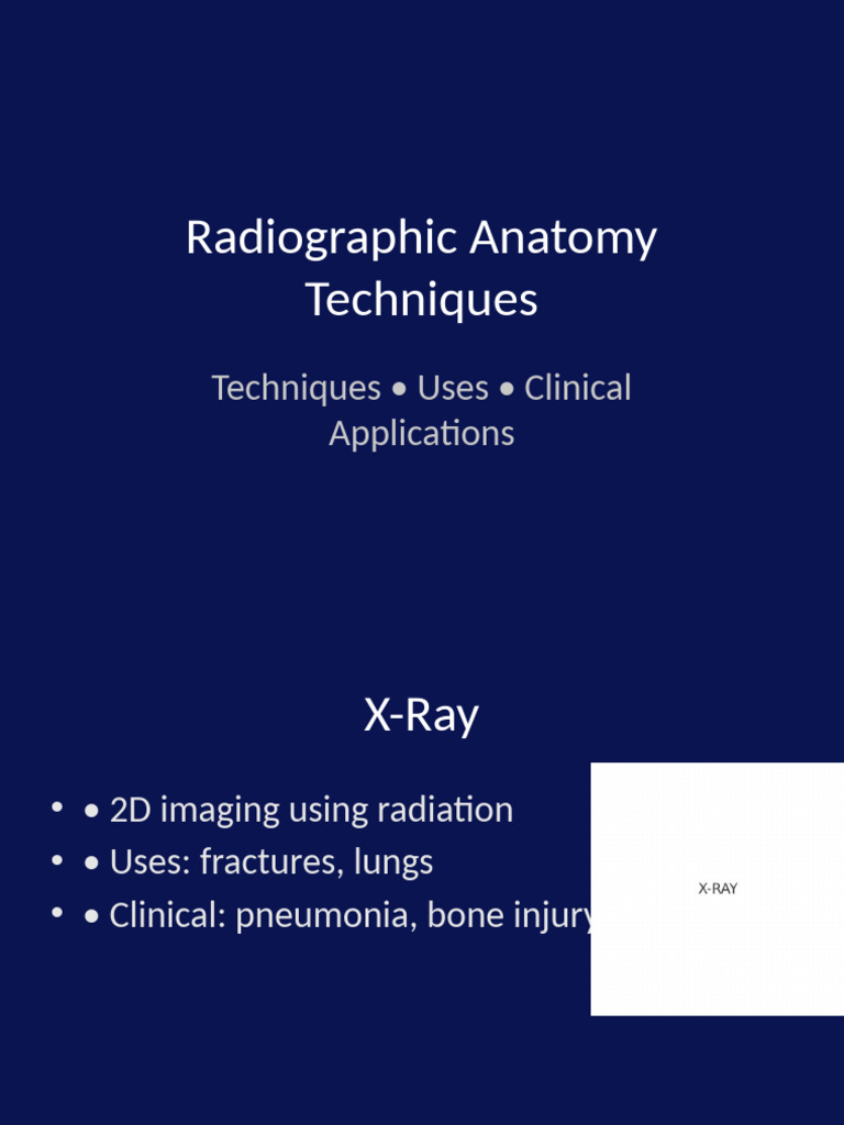 Radiographic Anatomy Techniques | PDF