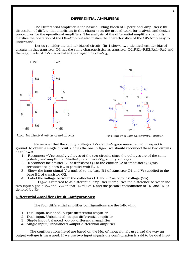 Lica Notes Unit-1 | PDF | Amplifier | Operational Amplifier