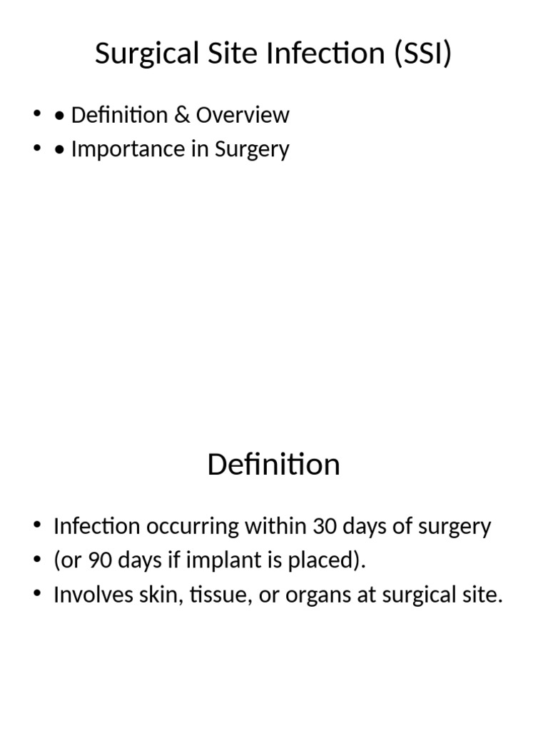 Understanding Surgical Site Infections | PDF