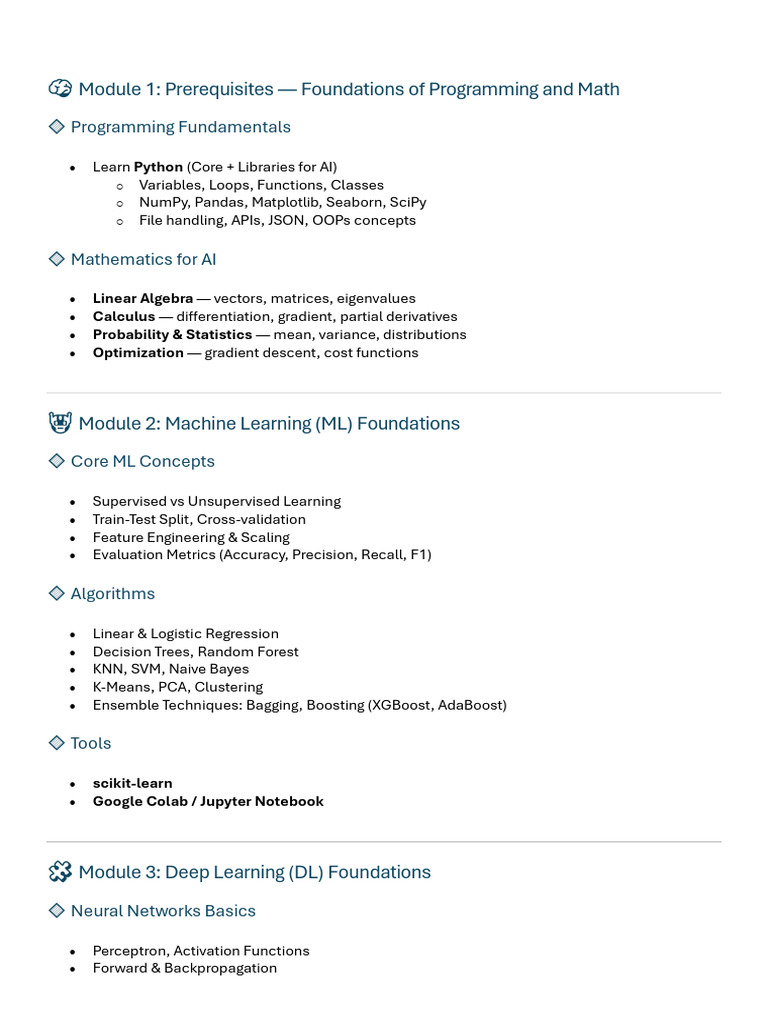 Foundations of Generative AI Course | PDF | Machine Learning ...