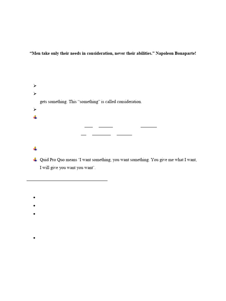 Understanding Consideration in Contracts | PDF | Consideration | Civil ...