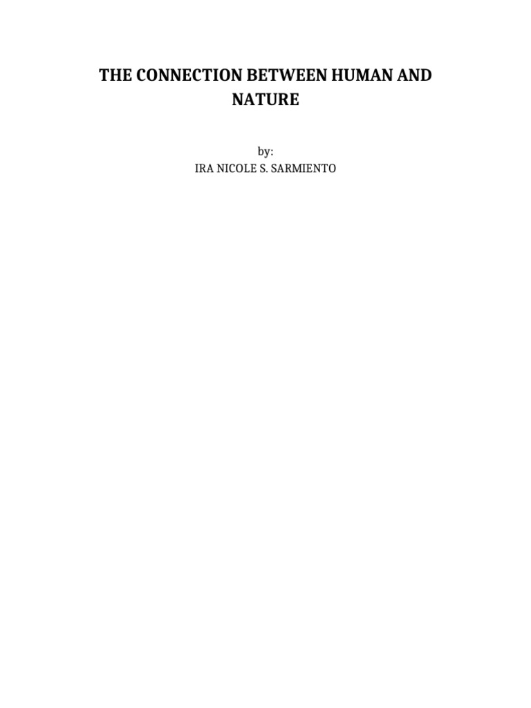 Human-Nature Connection Explained | PDF | Nature | Trees