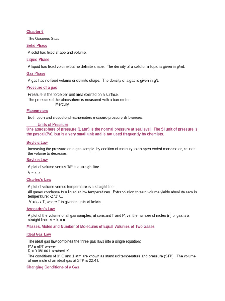 Understanding Gas Laws and Behavior | PDF | Gases | Pressure