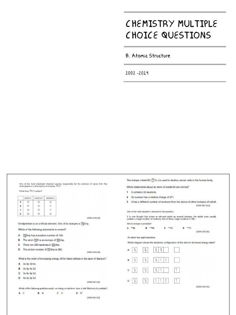 01 Atomic Structure | PDF