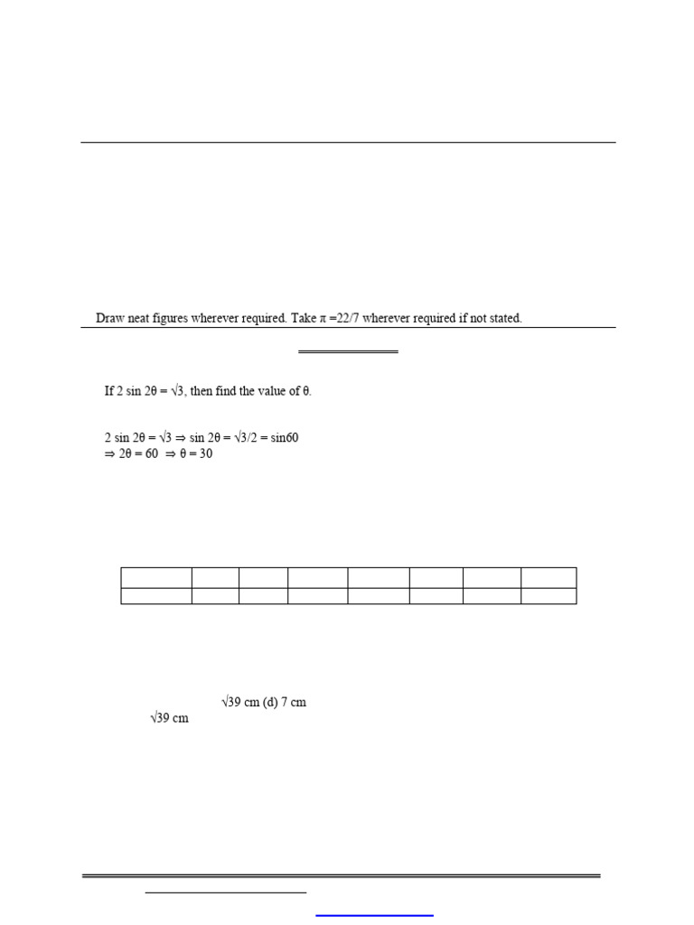 Mock Mathematics Test 2025 Answers | PDF | Rational Number | Numbers
