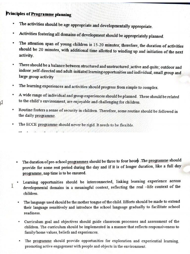 Principles of Programme Planning | PDF