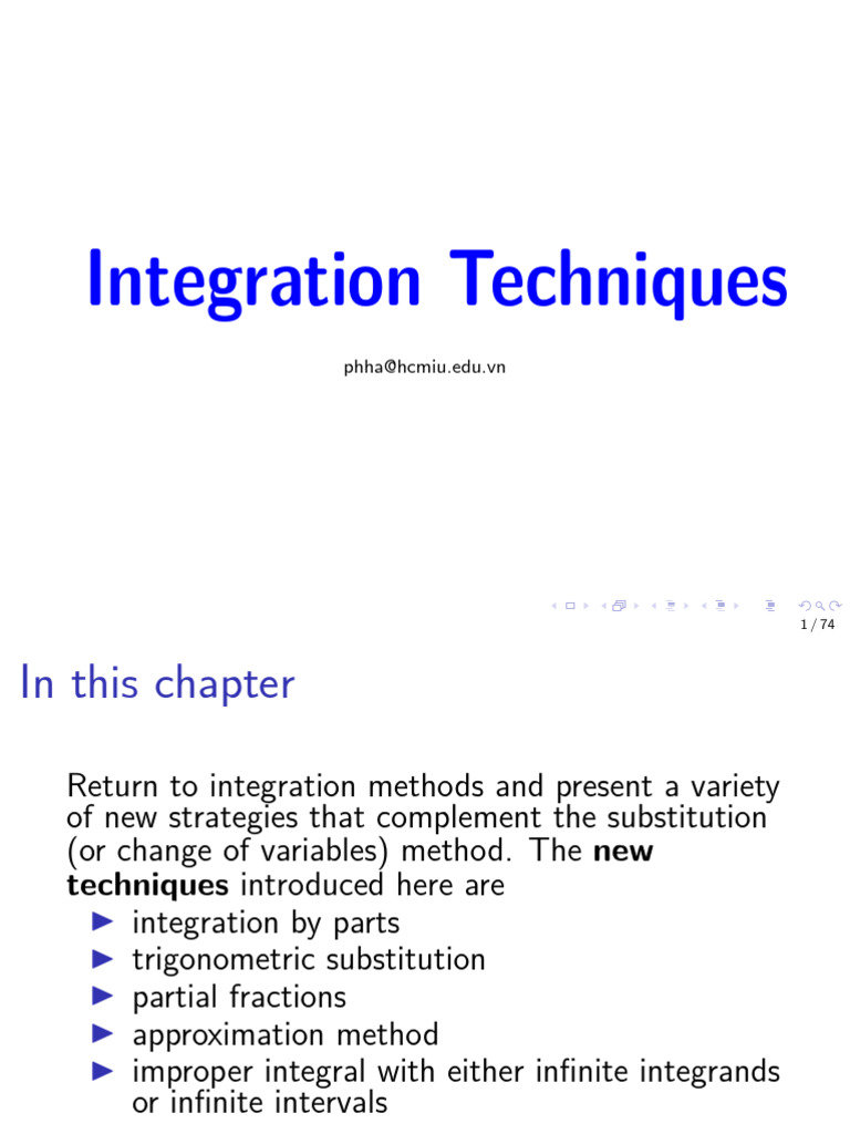 Advanced Integration Techniques Explained | PDF | Integral ...