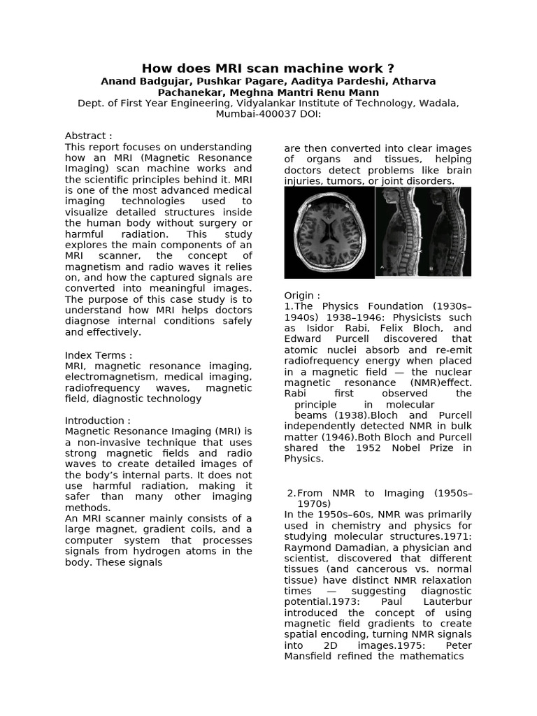 How MRI Machines Function Explained | PDF | Magnetic Resonance Imaging ...