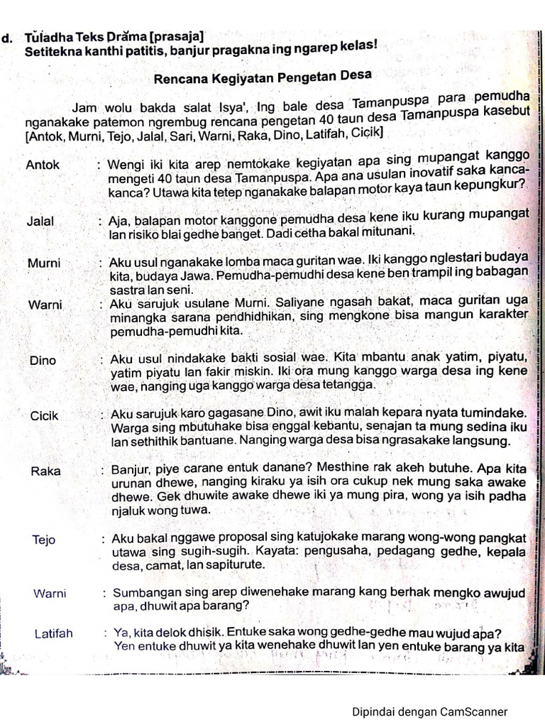 Teks Dialog Drama GLADEN 3 | PDF