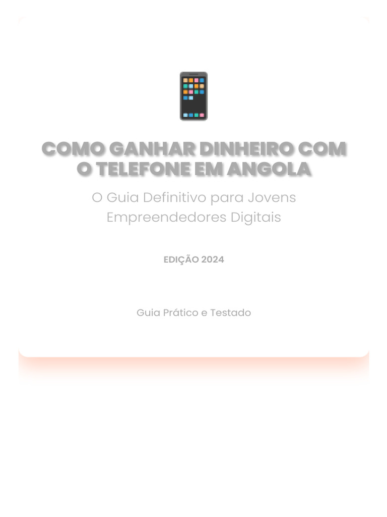 Ganhe Dinheiro com Seu Telefone em Angola | PDF | Aplicativo para ...