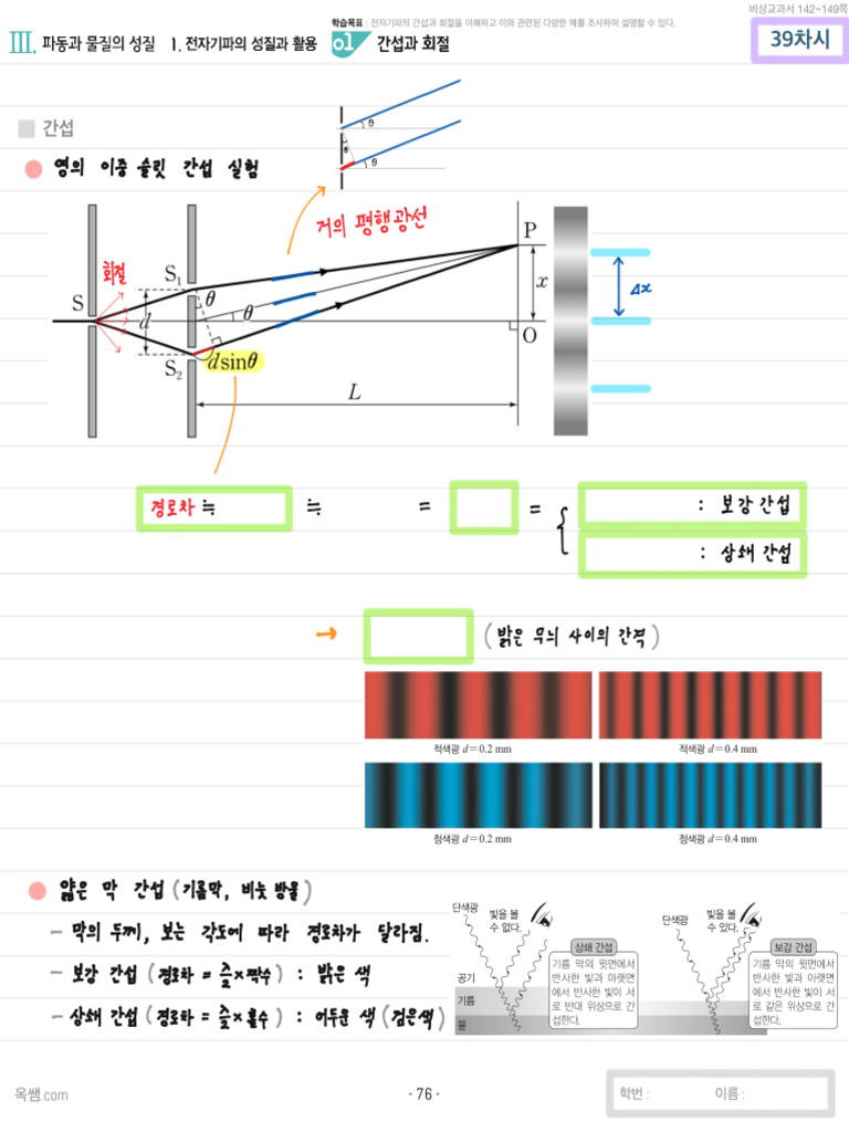 39 - 간섭과 회절 | PDF
