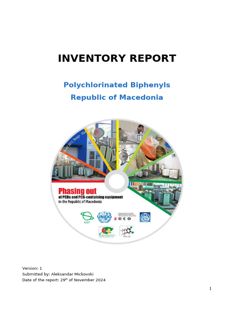 PCB Inventory Report for Macedonia | PDF | Polychlorinated Biphenyl | Waste