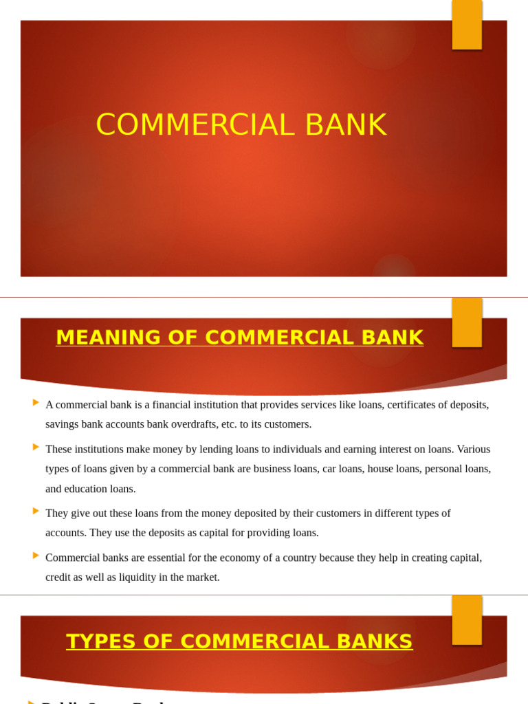 Understanding Commercial Banks and Their Functions | PDF | Banks ...