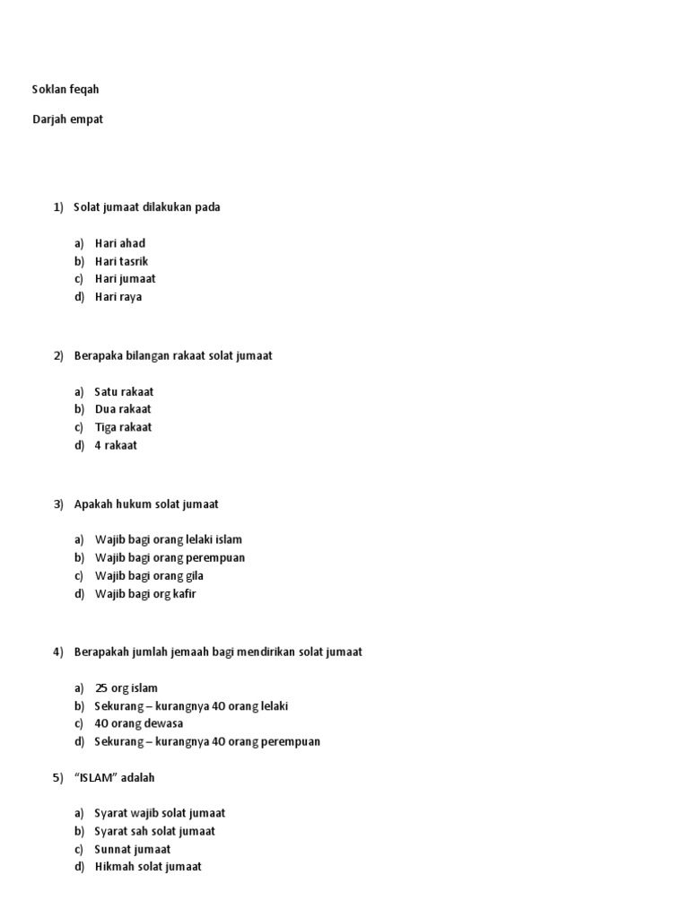 Soklan Feqah Pdf