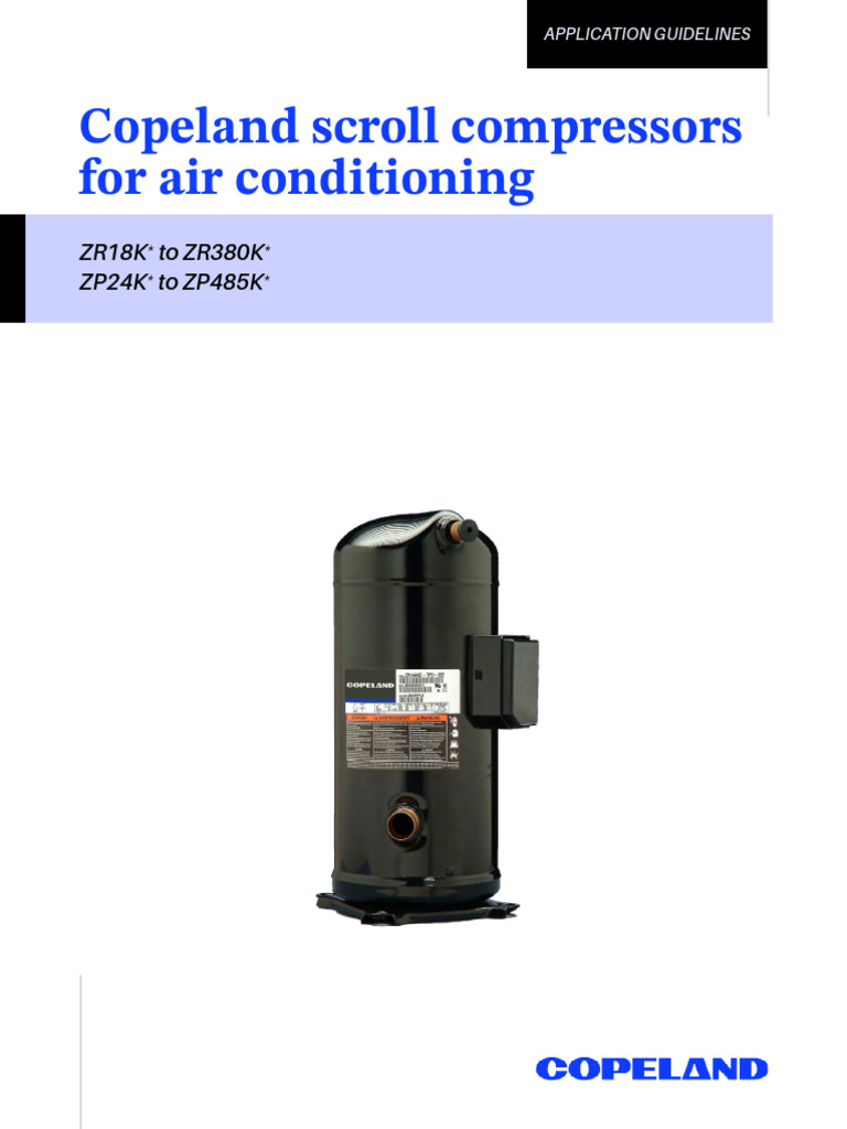 Copeland Scroll Compressor Guidelines | PDF | Home Appliance ...