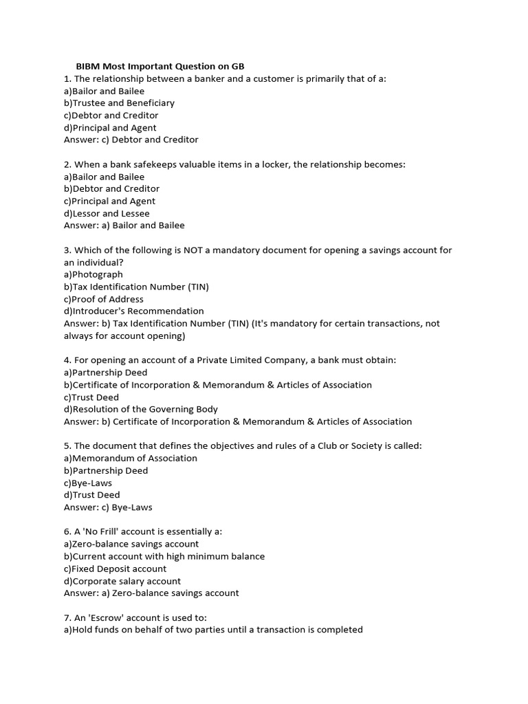 Key Banking Concepts and Regulations | PDF | Negotiable Instrument | Cheque