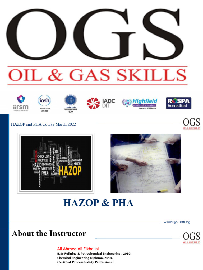 Ogs Hazop Course May 2022 | PDF | Risk | Risk Assessment