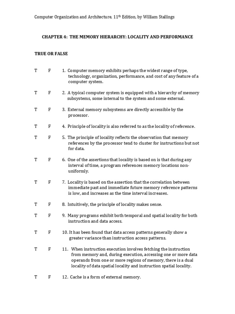 Memory Hierarchy: Locality & Performance | PDF | Computer Data Storage ...