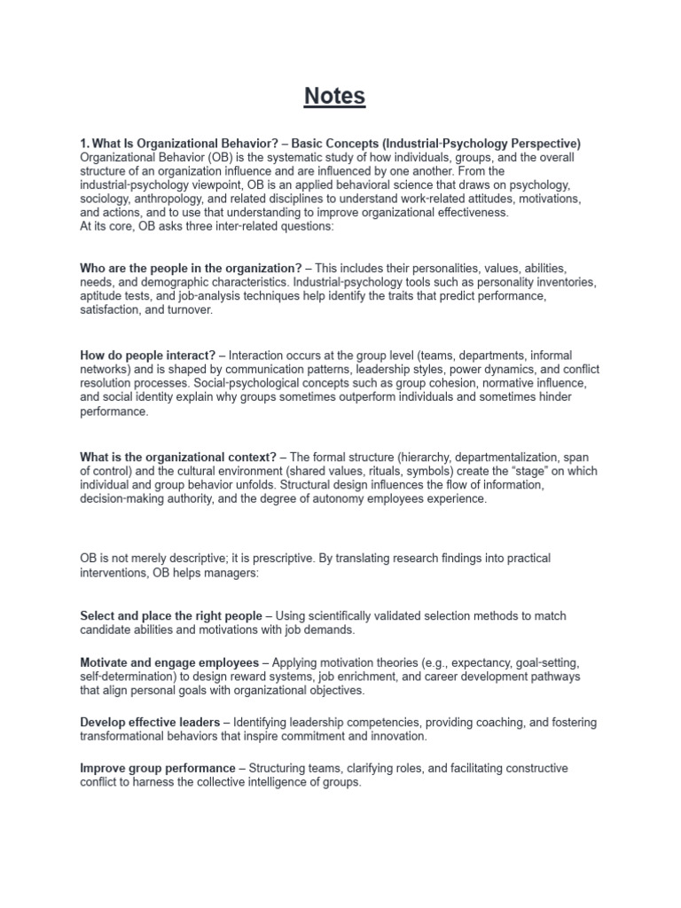 Understanding Organizational Behavior | PDF | Job Satisfaction ...