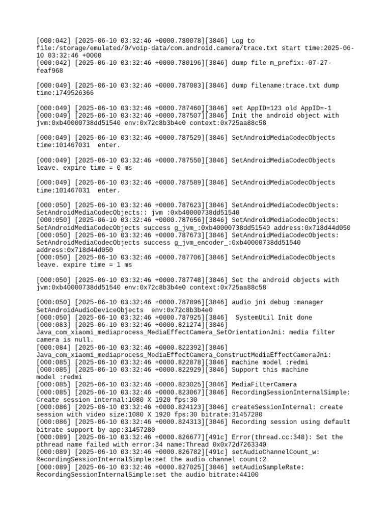 Android Camera Log and Initialization | PDF | Shader | Computer Graphics