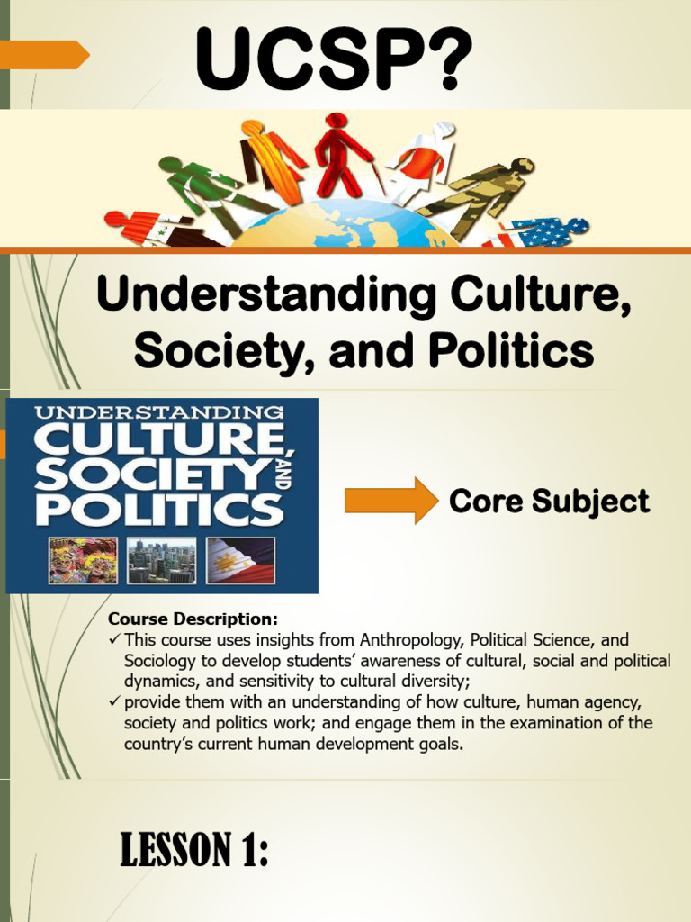 UCSP Lesson 1 | PDF | Society | Traditions