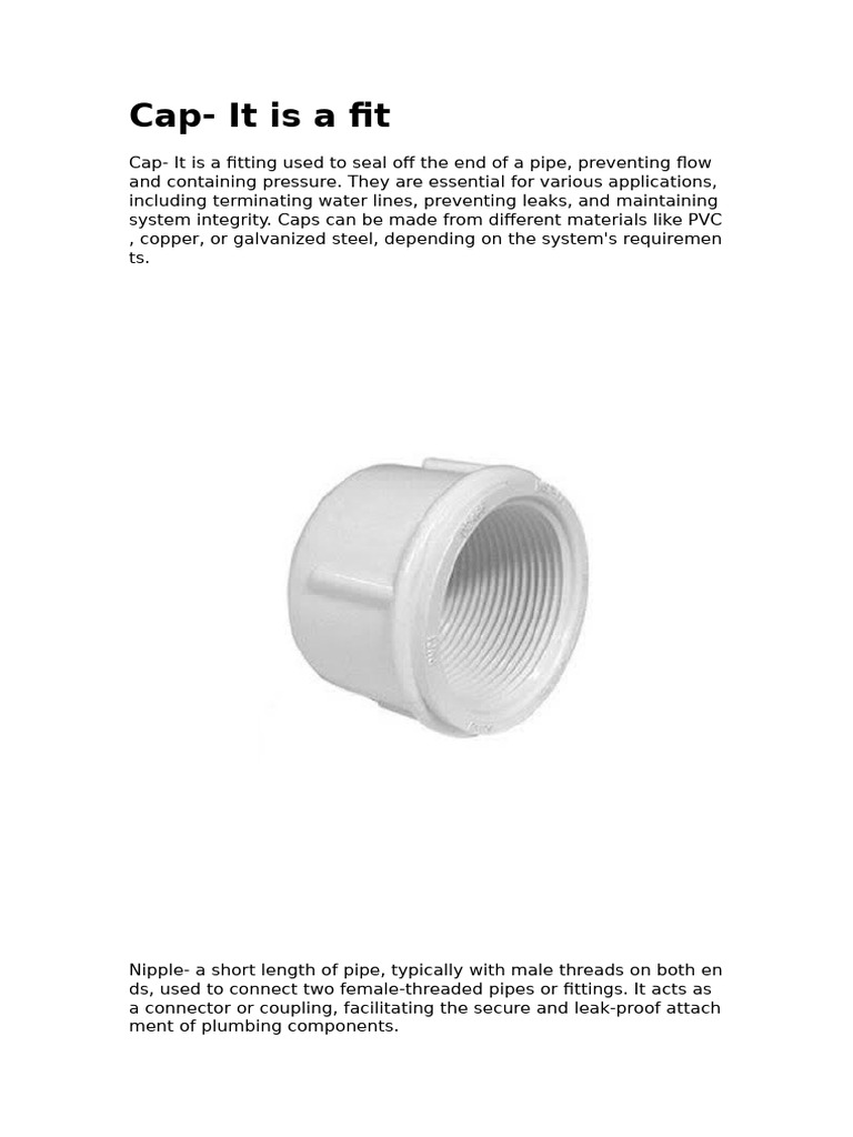 Cap It Is A Fit | PDF