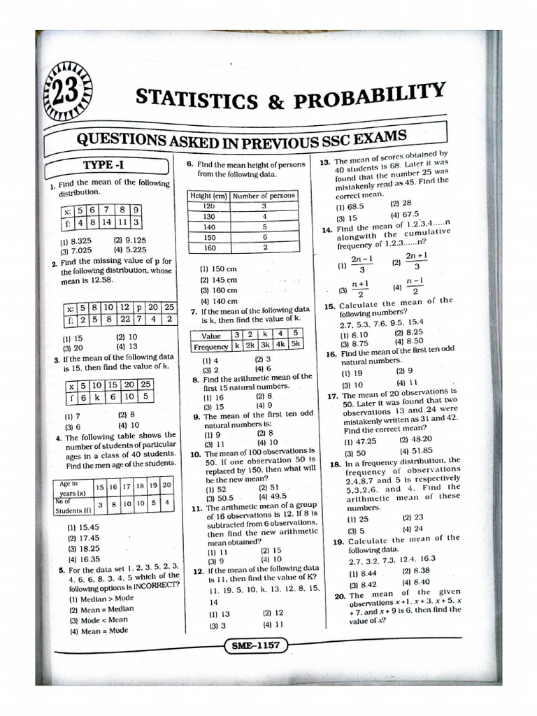 Statistics & Probability | PDF