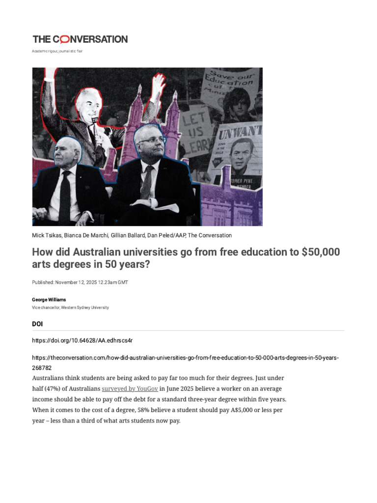 Australian University Degrees Cost Exceed AU$50,000