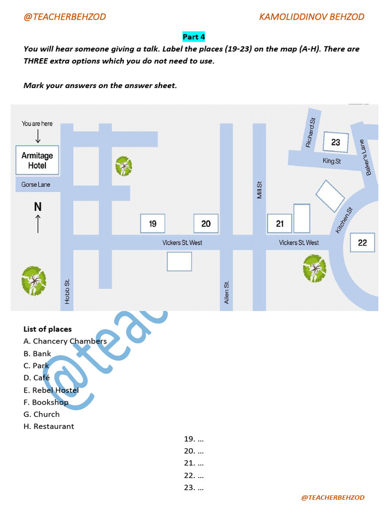 Map Labeling Exercise Instructions | PDF