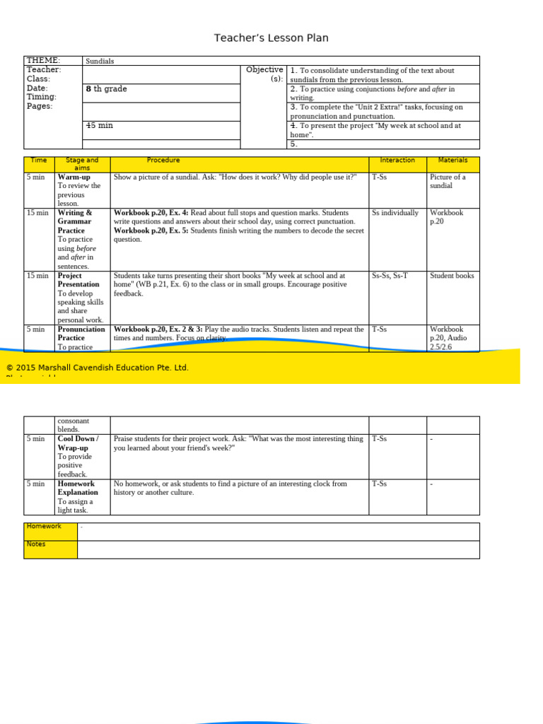 8th Grade Sundials Lesson Plan | PDF | Linguistics | Learning