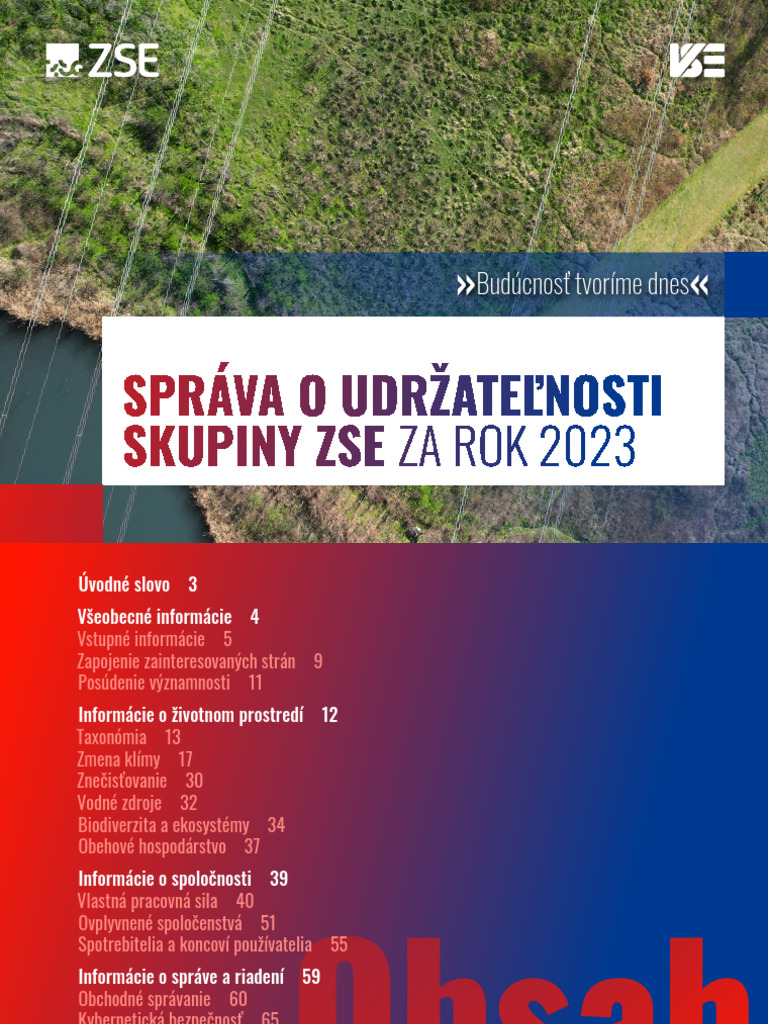 ZSE Sprava o Udrzatelnosti 2023 SK 20240918 | PDF