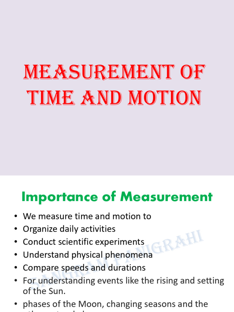 Understanding Time and Motion Measurement | PDF | Pendulum | Clock